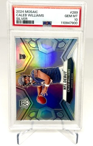 2024 PANINI MOSAIC 289 CALEB WILLIAMS SILVER ROOKIE CARD PSA 10 🔥HOT🔥