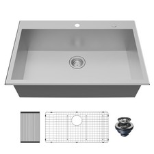 Karran USA TMSB3320-PK1 Fusion 33" Drop In Single Basin Stainless - Satin