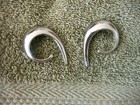 Vintage 1960's Verdome Silver Tone Cuff Non Pierced Earrings Retro Jewelry — photo 2