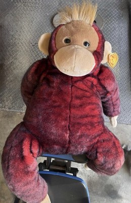 Ty Beanie Buddies Red Monkey Plush with Heart Tag, Ages 3+, 3-11 Years