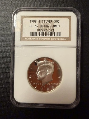 1999 S NGC PF69 UCAM - Silver Kennedy Half Dollar 50c US Coin #59223A