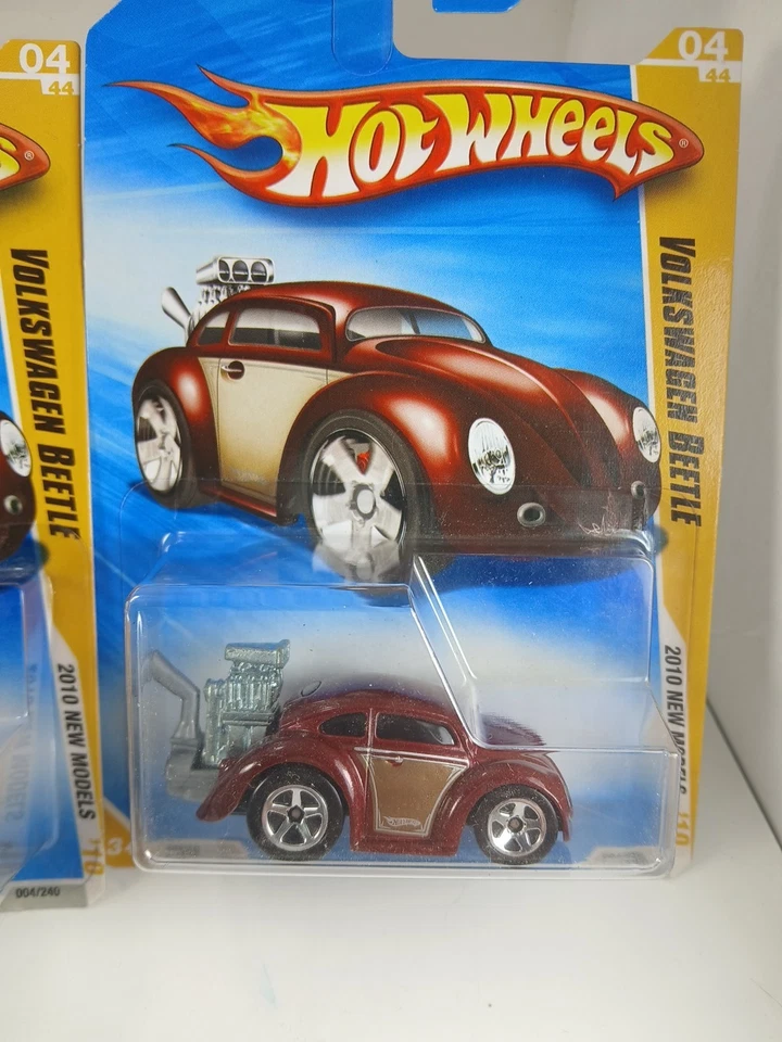 Hot Wheels 2010 nuevos modelos - Volkswagen Beetle lote de 5 nuevos sellados con error Foto 4 de 4