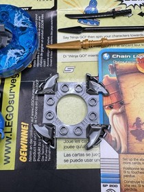 LEGO Ninjago 9570 NRG Jay Minifigure with 3 Weapon, 5 Card, Spinner, And Manual