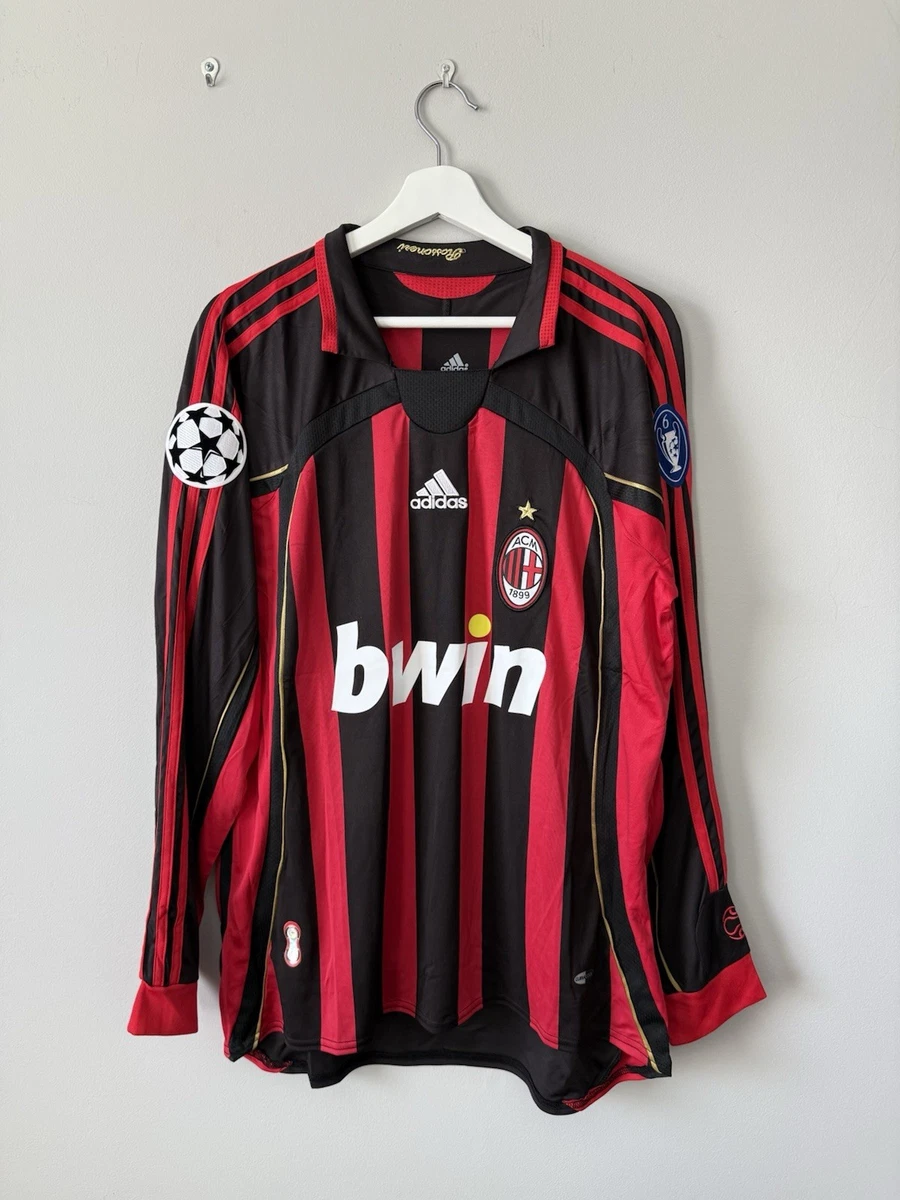 KAKA #22 AC Milan Champions League New Men's Home Long Sleeve