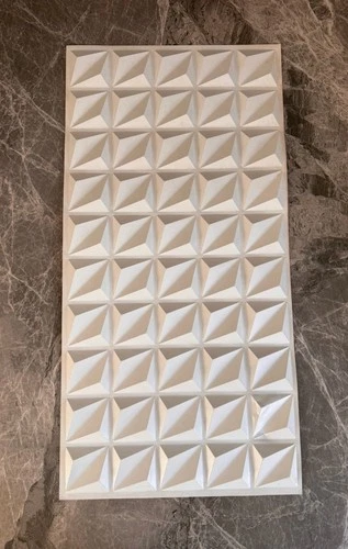 Set Of 2 Vintage Soviet 1970s Space Age 3D Plastic Wall Panels Futuristic