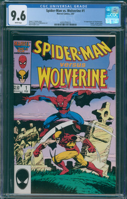 Spider-Man vs Wolverine #1, CGC 9.6, 1st Charlemagne, Death of Ned Leeds (1987)