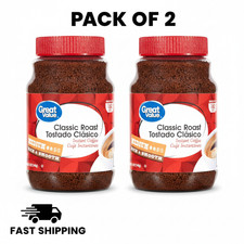  PACK OF 2 Great Value Classic Medium Roast Instant Coffee, 12 oz