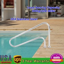 Pool Handrail, 304 Stainless Steel Pool Handrail for In-ground Pools
