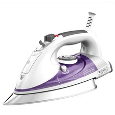 Steam Iron for Clothes, 1500W, Stainless Steel Soleplate, Auto Shut-Off