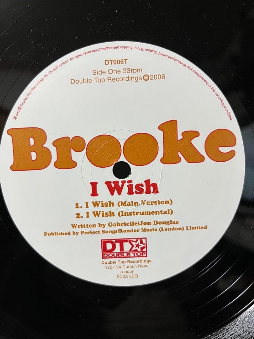 Brooke - I Wish Vinyl Record UK R&B Cover GABRIELLE 1980s Style Used thumbnail 2