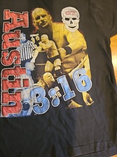 WWE Stone Cold Steve Austin 3:16 Graphic Men's Black Shirt XL