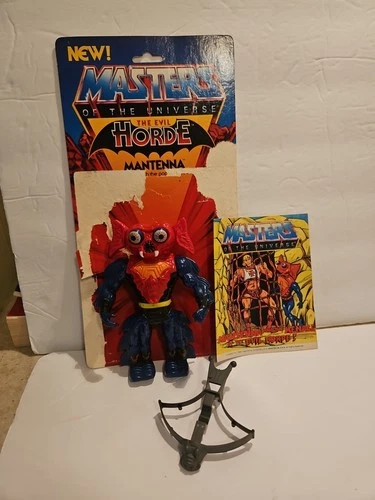 Mantenna He-Man MOTU Mattel 1985 Vintage with Backing Card COMPLETE