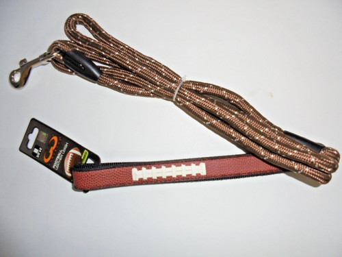 NEW NCAA HUSKERS Football Dog Leather Leash 1" x 4" NWT - Imagen 2 de 2