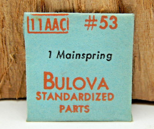 Genuine Vintage New Old Stock NOS Bulova 11 AAC Part no 53 Mainspring watch part