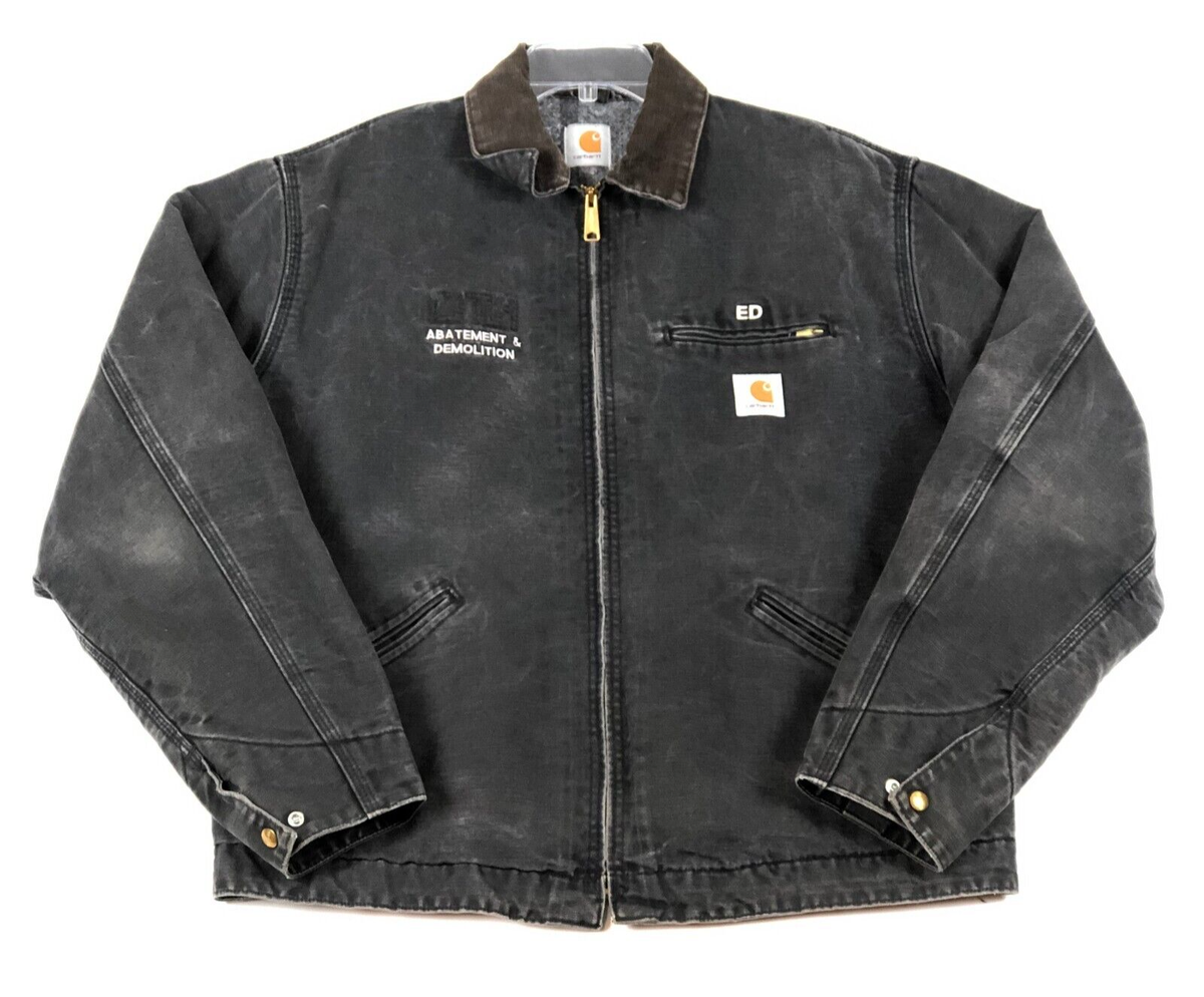 【希少】USA製 Carhartt Detroit jacket J01 BLK Vintage Carhartt J01 BLK Jacket Mens XL TALL Black Detroit Blanket