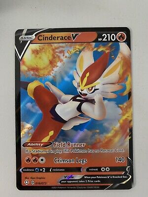 Cinderace V 018/072 Shining Fates Ultra Rare Pokemon *NM/M*