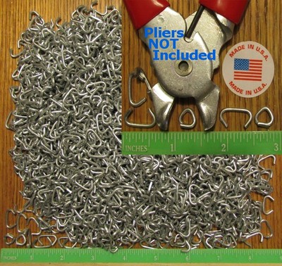 Hog Rings 500pcs 1/2'' Galv for Netting Attachment Fences Car Upholstery BLUNT