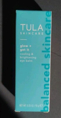 TULA Skincare Glow + Get It Cooling & Brightening Eye Balm 0.35 fl oz NEW