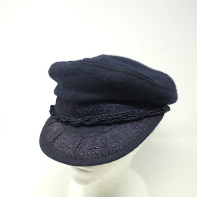 VTG Aegean Traditional Authentic Greece Made 85% Wool Greek Fisherman Cap 56 7