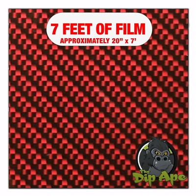 Hydrographic film Bad Boy Red Carbon Fiber 7' x 20'' hydro dip dipping