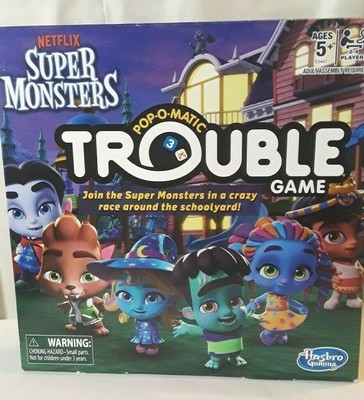 Hasbro Games Trouble Netflix Super Monsters Edition Board Game For Kids Ages 5 Ebay
