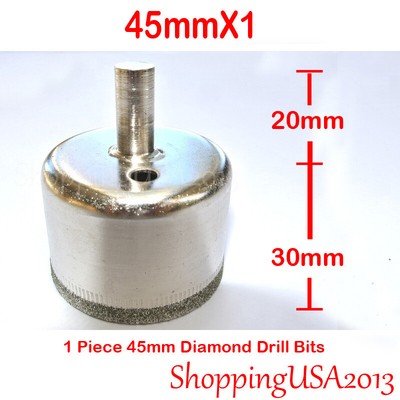 1X 45mm Diamond Drill Bit Set Hole Saw 