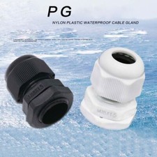 White/Black Nylon Plastic Waterproof Cable Connectors Gland PG7/PG9/PG11-PG48