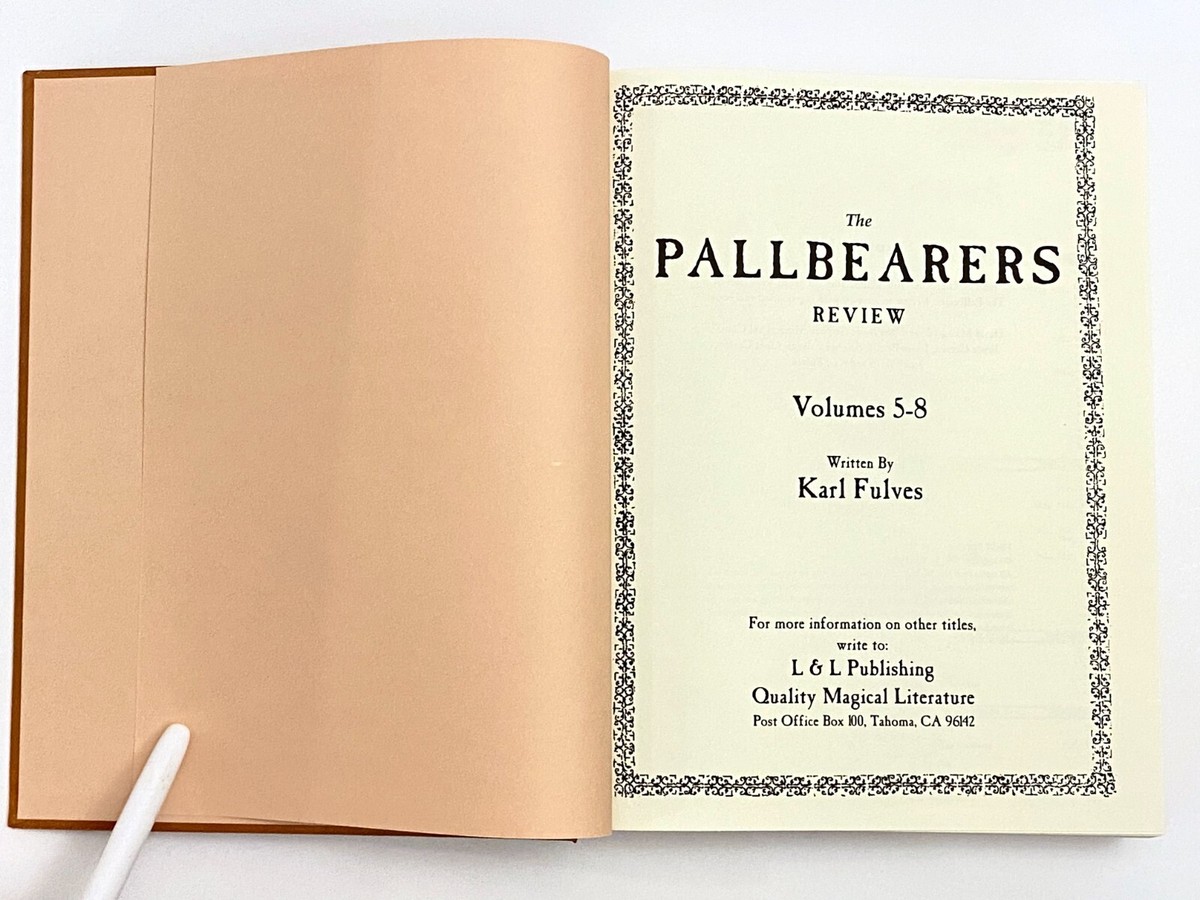 The Pallbearers Review Complete Set by Karl Fulves (3 The Pallbearers Review Complete Set by Karl Fulves (3