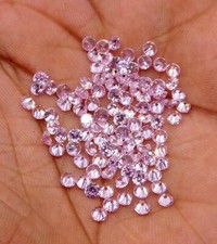 3 MM Rose c. Z Zircon Rond Coupe Labo Synthétique Ample Gemme pour Bijoux P-3097