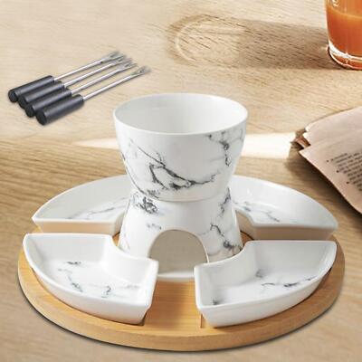 Chocolate Fondue Pot Home Tea Light Candle Fondue Set for