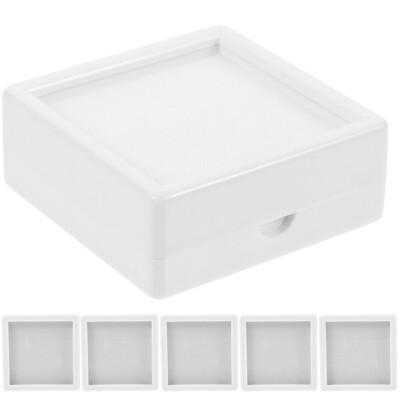 6PCS Display Box Square Containers Lids Brooch Mini Display Cases