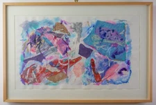 $2500 Original Painting Mixed Media Abstract Art Robert Klunk “Double Fantasy”