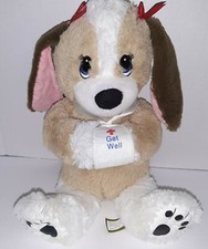 First and Main "Get Well" Plush Super Soft Puppy Dog 14" Stuffed Animal