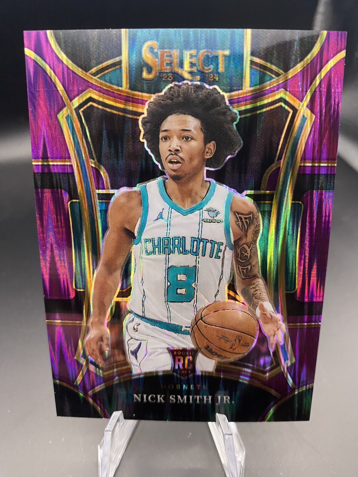 Nick Smith Jr. 2023-24 Panini Select Mezzanine Purple Flash Rookie Card /175