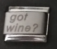 Got Wine? WHOLESALE LASER ITALIAN CHARM Link 9MM L1