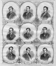 BASEBALL CHAMPION NINE OF THE ATLANTIC BASE-BALL CLUB OF 1865 VINTAGE BROOKLYN