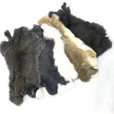 Springfield Leather 5 Pack Genuine Natural Rabbit Furs Ideal for Projects & Trim