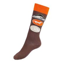 New 1 pair Youth kids Women's Horze brand Brown KIDS  PONIES SOCKS w/ pony