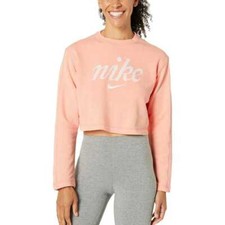 Nike Women's Cropped Washed Sweatshirt Size Large BQ8031-697