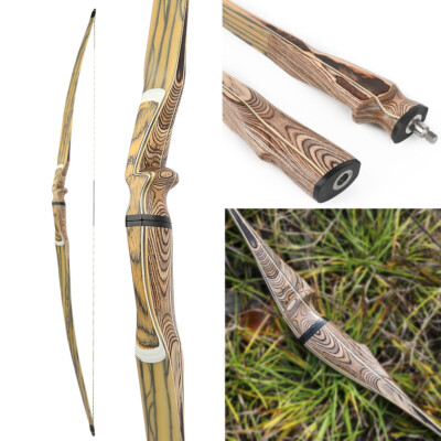 Arc Long Démontable En Bois 64 Pouces 20-50 Lbs – Chasse à L'arc Traditionnel – HNZMDY