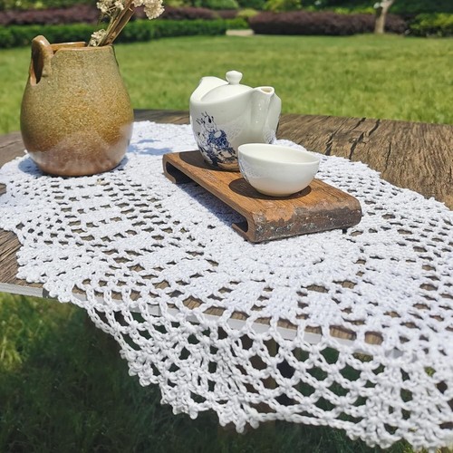 Vintage Hand Häkel Spitze Tischläufer Deckchen Kommode Schal Hochzeit Party Deko - Bild 31 von 45