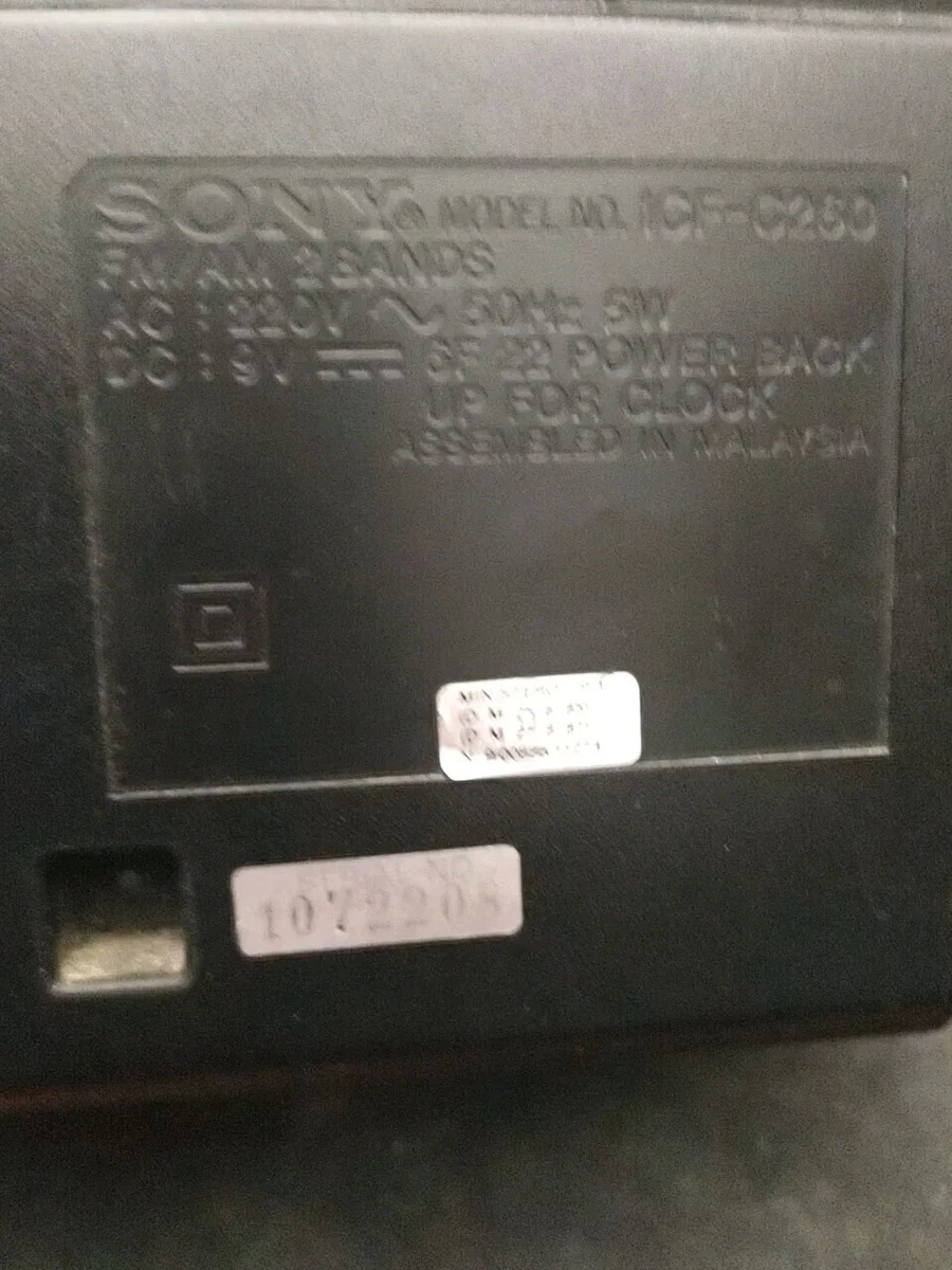 Sony Dream Machine - Radio despertador AM/FM vintage - en funcionamiento - no perfecto -