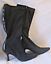 thumbnail 4 - Nine West Size 7-1/2 M Tall Black High Heel Boots with Zipper