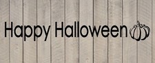 Happy Halloween Pumpkin Vinyl Wall Door Decor Quote Sticker Decal LG
