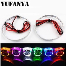 Anillos halo ojos de demonio de diablo 360 LED para faros de coche lente proyector de 3,0" 2,5"