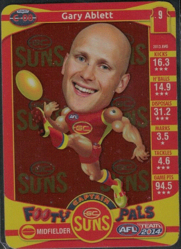 2014 AFL TEAMCOACH FOOTY PALS INSERTS; Individual Card Sale. - Picture 6 of 14