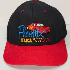 VTG 1994 Phoenix Slick 50/500 Nascar Snapback Hat Black Red Made in USA