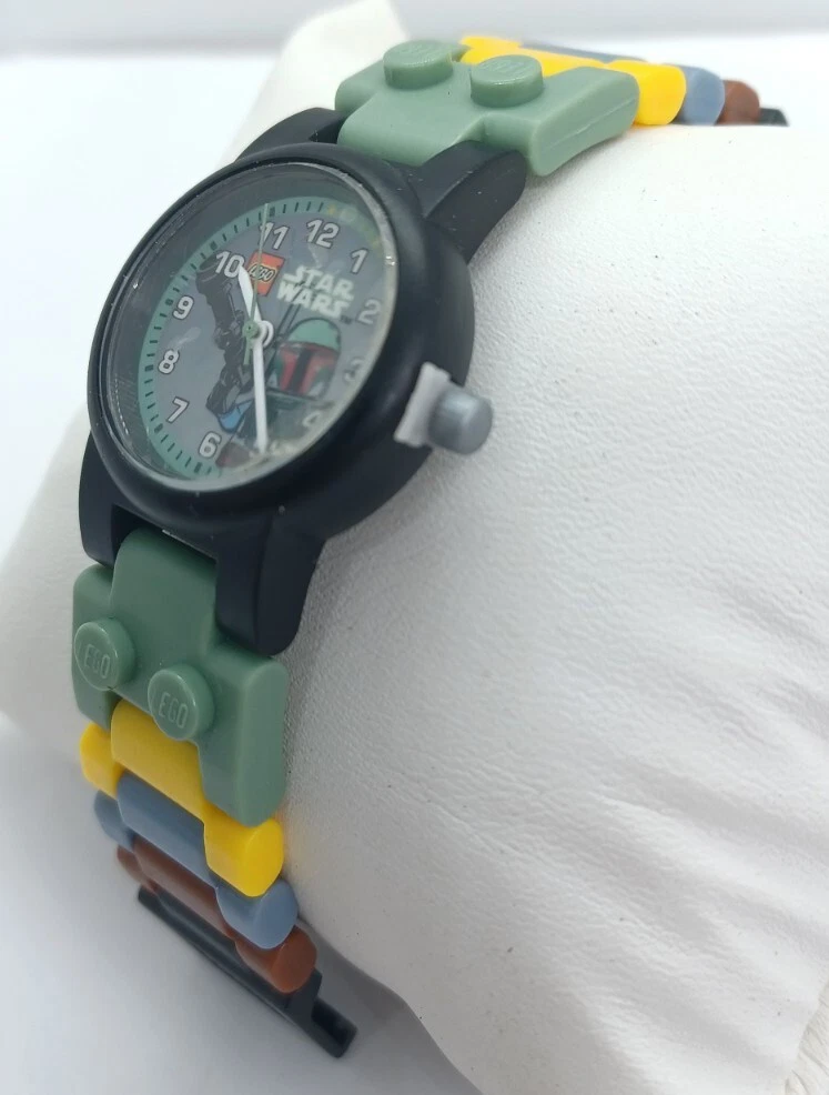Lego Star Wars Boba Fett Watch Black Case Multicolor Plastic Band Easy Read New