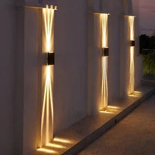 Modern Up Down  LED Wall Light Sconce Dual Head Lamp Fixtures Outdoor Waterproof