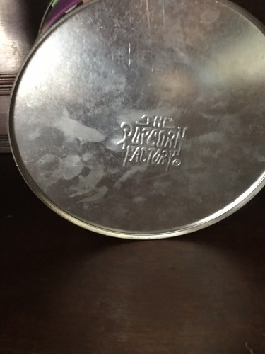 Popcorn Factory EMPTY Halloween Popcorn Tin Decor Candy Container - Picture 6 of 6